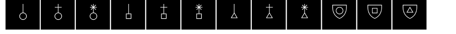 Figure 1: synthetic shape templates used in the normalized Radon-CDT classification experiments.